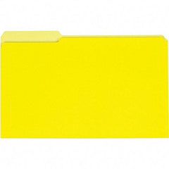 UNIVERSAL - 9-5/8 x 14-3/4", Legal, Yellow, File Folders with Top Tab - 11 Point Stock, 1/3 Tab Cut Location - Caliber Tooling