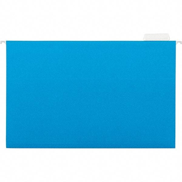 Universal One - 9-5/8 x 14-3/4", Legal, Blue, Hanging File Folder - 11 Point Stock, 1/5 Tab Cut Location - Caliber Tooling