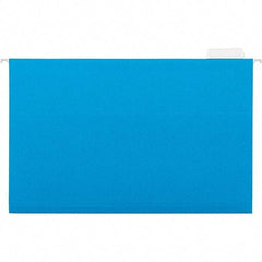 Universal One - 9-5/8 x 14-3/4", Legal, Blue, Hanging File Folder - 11 Point Stock, 1/5 Tab Cut Location - Caliber Tooling