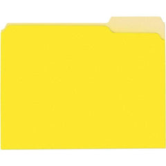 UNIVERSAL - 9-5/8 x 11-3/4", Letter Size, Yellow, File Folders with Top Tab - 11 Point Stock, 1/3 Tab Cut Location - Caliber Tooling