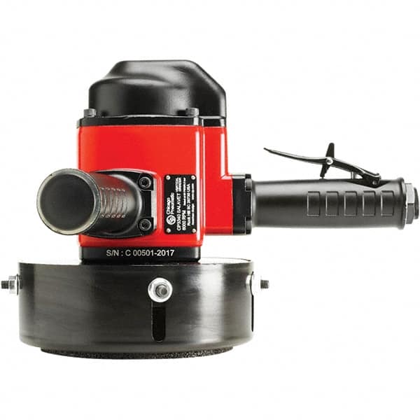 Chicago Pneumatic - 6" Wheel Diam, 6,000 RPM, Pneumatic Angle & Disc Grinder - 5/8-11 Spindle, 95 CFM, Side Exhaust - Caliber Tooling