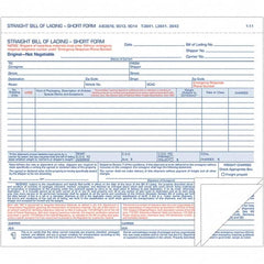 TOPS - 250 Sheet, 7-7/16 x 8-/2", Hazardous Material Short Forms - Blue & White - Caliber Tooling