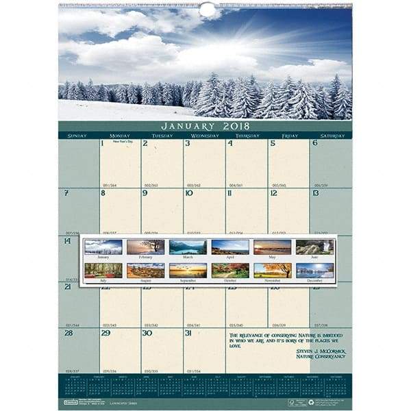 House of Doolittle - 12 Sheet, 12 x 16-1/2", Wall Calendar - Landscape - Caliber Tooling