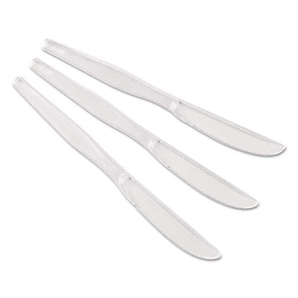 Dixie - Heavyweight Polystyrene Cutlery, Knives, Clear, 1000/Carton - Caliber Tooling