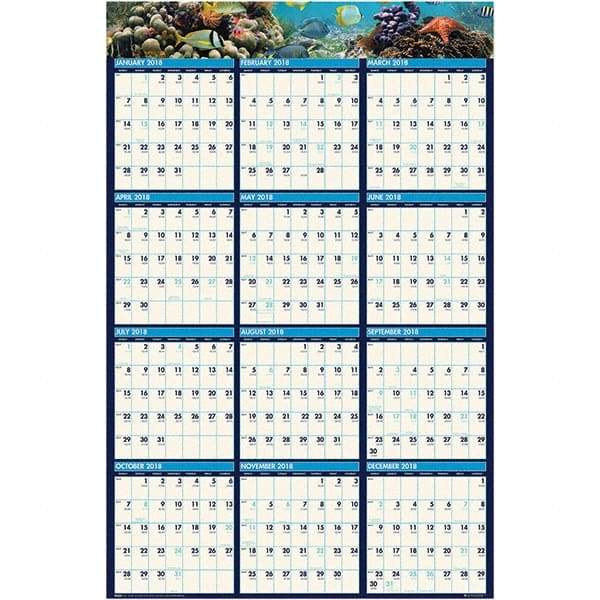 House of Doolittle - 1 Sheet, 24 x 37", Erasable Wall Calendar - Caliber Tooling