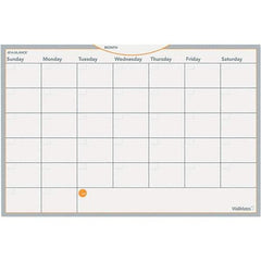 AT-A-GLANCE - 12 Sheet, 18 x 12", Erasable Wall Calendar - Gray, White & Orange - Caliber Tooling