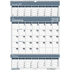 House of Doolittle - 12 Sheet, 12 x 17", Wall Calendar - Blue & Gray - Caliber Tooling