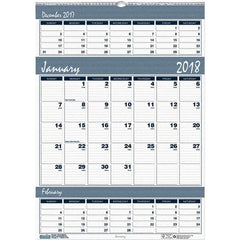 House of Doolittle - 12 Sheet, 15-1/2 x 22", Wall Calendar - Blue & Gray - Caliber Tooling