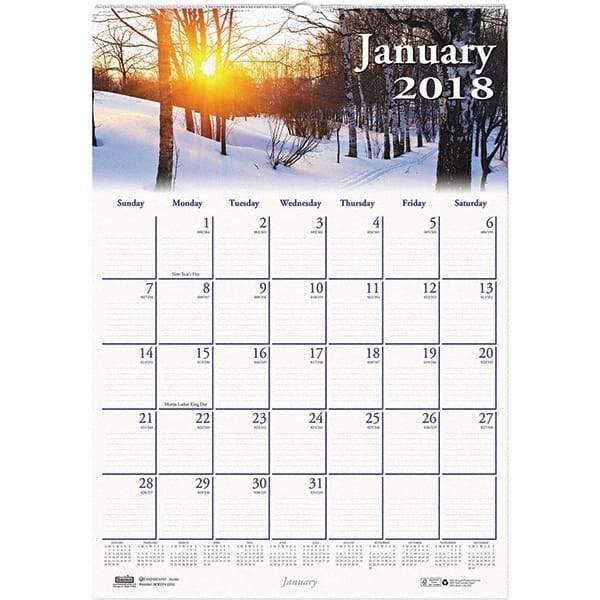 House of Doolittle - 12 Sheet, 12 x 16-1/2", Wall Calendar - Scenic - Caliber Tooling