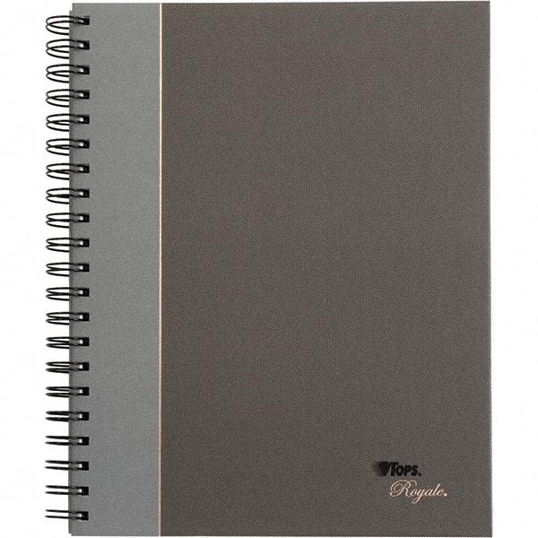 TOPS - 96 Sheet, 10-1/2 x 8", Legal/Wide (Style) Business Notebook - Black & Gray - Caliber Tooling