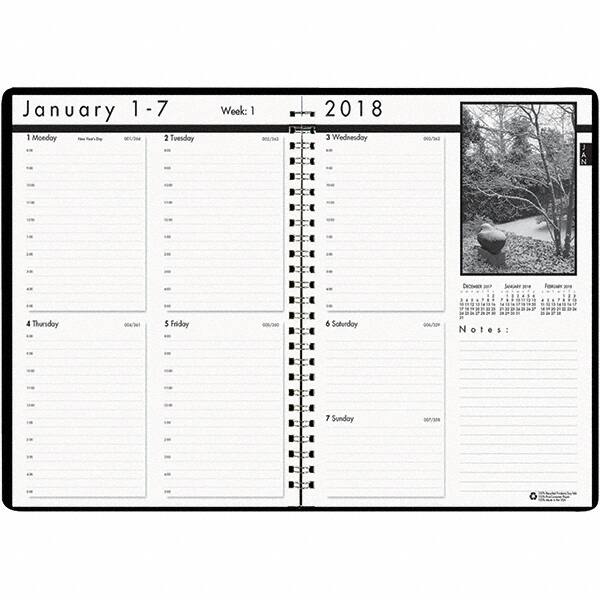 House of Doolittle - 104 Sheet, 8-1/2 x 11", Weekly Planner - Black - Caliber Tooling