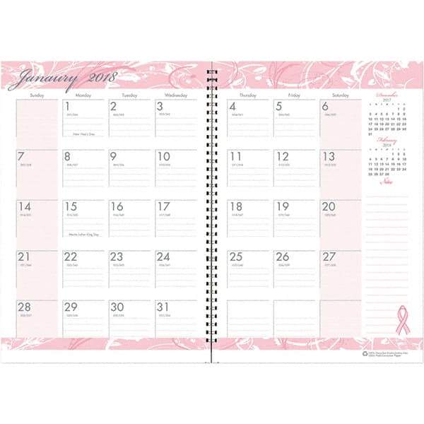 House of Doolittle - 24 Sheet, 7 x 10", Monthly Planner - Pink - Caliber Tooling