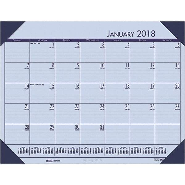 House of Doolittle - 12 Sheet, 22 x 17", Desk Pad Calendar - Sunset Orchid - Caliber Tooling