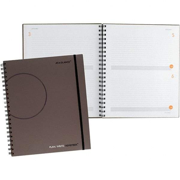 AT-A-GLANCE - 183 Sheet, 8-3/8 x 11", Planning Notebook - Gray - Caliber Tooling