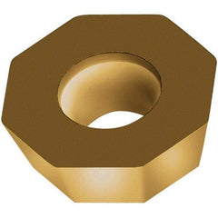 Walter - ODHW050408 A57 Grade WKP35G Carbide Milling Insert - TiAlN/TiN Finish, 4.76mm Thick, 1/2" Inscribed Circle, 0.8mm Corner Radius - Caliber Tooling