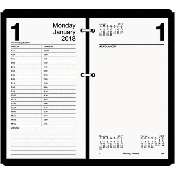 AT-A-GLANCE - 730 Sheet, 4-1/2 x 8", Calendar Refill - White - Caliber Tooling