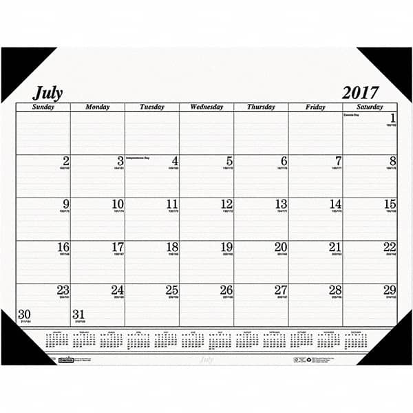 House of Doolittle - 14 Sheet, 22 x 17", Desk Pad Calendar - White - Caliber Tooling