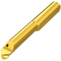 Iscar - 4mm Min Bore Diam, 0.2mm Max Bore Depth, 4mm Shank Diam, Corner Radius & Profile Boring Bar - 0.001" Corner Radius, Left Hand Cut, Solid Carbide, TiCrVN Finish - Exact Industrial Supply