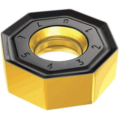 Iscar - ONHU070610 TR Grade IC5100 Carbide Milling Insert - TiCN/Al2O3 Finish, 6.5mm Thick, 18.8mm Inscribed Circle, 1mm Corner Radius - Caliber Tooling