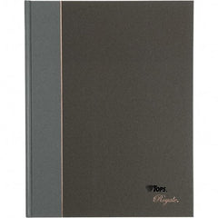 TOPS - 96 Sheet, 10-1/2 x 8", Legal/Wide (Style) Business Notebook - Black & Gray - Caliber Tooling