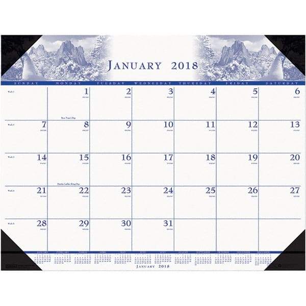 House of Doolittle - 12 Sheet, 22 x 17", Desk Pad Calendar - Nature - Caliber Tooling