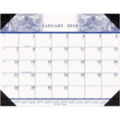 House of Doolittle - 12 Sheet, 22 x 17", Desk Pad Calendar - Nature - Caliber Tooling