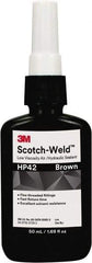 3M - 50 mL Bottle Brown Threaded Pipe Sealant - Dimethacrylate, 300°F Max Working Temp, For Seal Hydraulic & Pneumatic Pipes & Fittings - Caliber Tooling