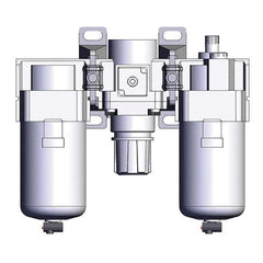 SMC PNEUMATICS - Filter, Regulator & Lubricator (FRL) Units Configuration: 3 Pc. Filter-Regulator-Lubricator Body Type: Standard - Caliber Tooling