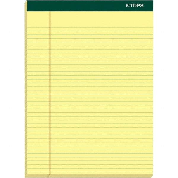 TOPS - 100 Sheet, 8-1/2 x 11-3/4", Narrow Writing Pad - Canary - Caliber Tooling