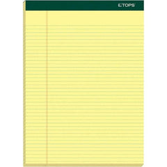 TOPS - 100 Sheet, 8-1/2 x 11-3/4", Narrow Writing Pad - Canary - Caliber Tooling