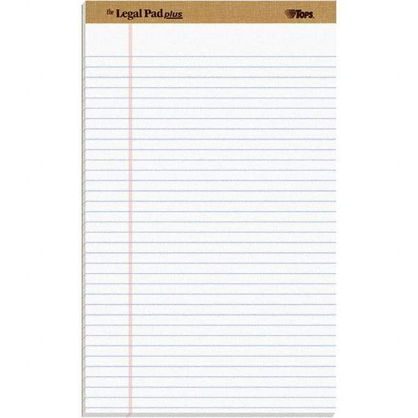 TOPS - 50 Sheet, 8-1/2 x 14", Legal/Wide (Style) Legal Pad - White - Caliber Tooling