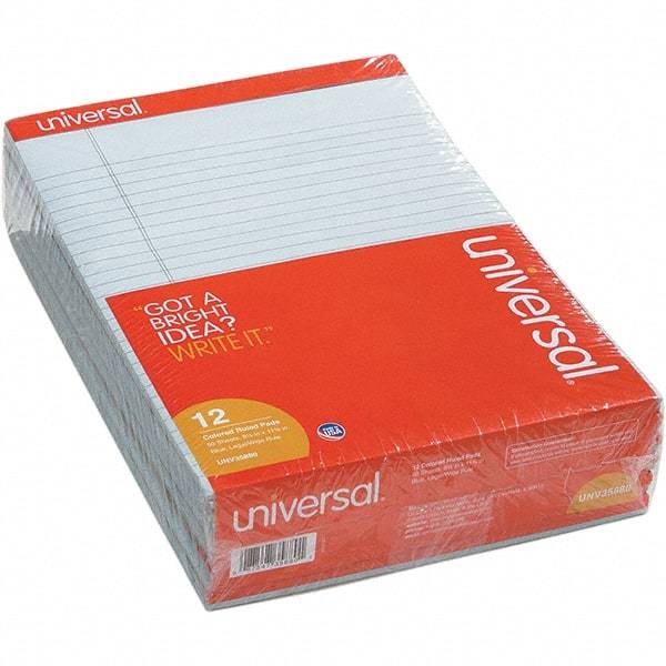 UNIVERSAL - 50 Sheet, 8-1/2 x 11", Legal (Style) Note Pad - Blue - Caliber Tooling