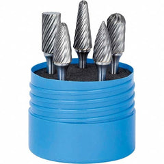 SGS Pro - Burr Sets Head Shape: Ball Nose Cone; Ball Nose Cylinder; Ball Nose Tree; Cylinder w/Endcut; Pointed Tree Tooth Style: Double Cut - Caliber Tooling