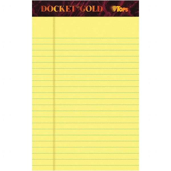 TOPS - 50 Sheet, 5 x 8", Narrow Writing Pad - Canary - Caliber Tooling