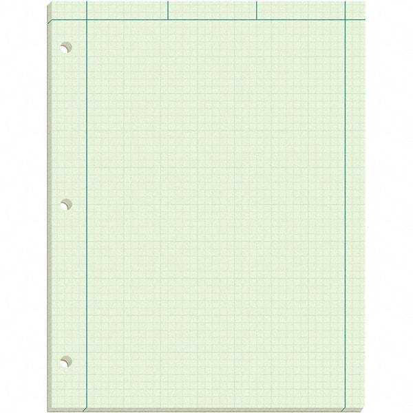 TOPS - 100 Sheet, 8-1/2 x 11", Quadrille Engineering Computation Pad - Black, Green - Caliber Tooling