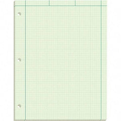 TOPS - 100 Sheet, 8-1/2 x 11", Quadrille Engineering Computation Pad - Black, Green - Caliber Tooling