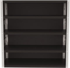 Valley Craft - 4 Shelves, 10,000 Lb Capacity, Enclosed Shelving - 60" Wide x 24" Deep x 60" High, Gray - Caliber Tooling