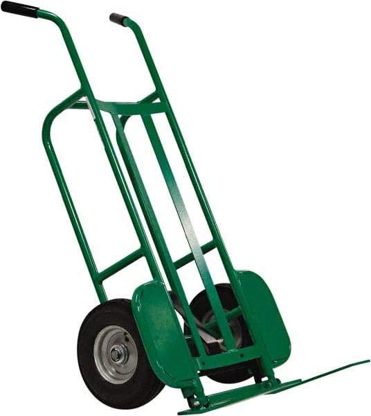 Valley Craft - 1,000 Lb Capacity 48" OAH Hand Truck - Dual Handle, Steel, Pneumatic Wheels - Caliber Tooling