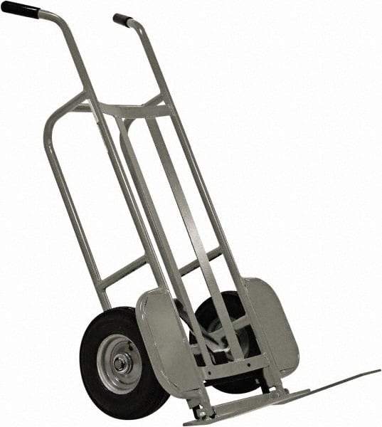 Valley Craft - 1,000 Lb Capacity 48" OAH Hand Truck - Dual Handle, Aluminum, Pneumatic Wheels - Caliber Tooling