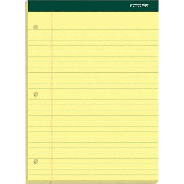 TOPS - 100 Sheet, 8-1/2 x 11-3/4", Legal/Wide (Style) Writing Pad - Canary - Caliber Tooling