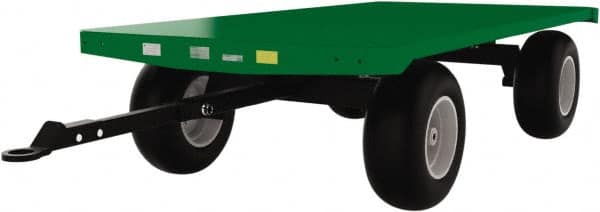 Valley Craft - 6,000 Lb Capacity Steel Quad Steer Trailer System - Steel Deck, 48" OAW, 96" Platform Length x 23-1/2" Platform Height, Pneumatic Casters - Caliber Tooling