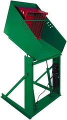 Valley Craft - 2,000 Lb Load Capacity, Steel Box Dumper - 66" Wide x 48" Long x 72" High, Green - Caliber Tooling