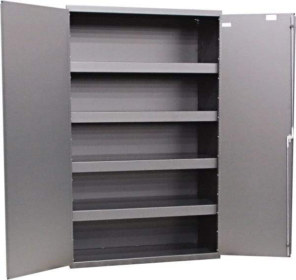 Valley Craft - 4 Shelf Base Storage Cabinet - Steel, 48" Wide x 24" Deep x 72" High, Gray - Caliber Tooling