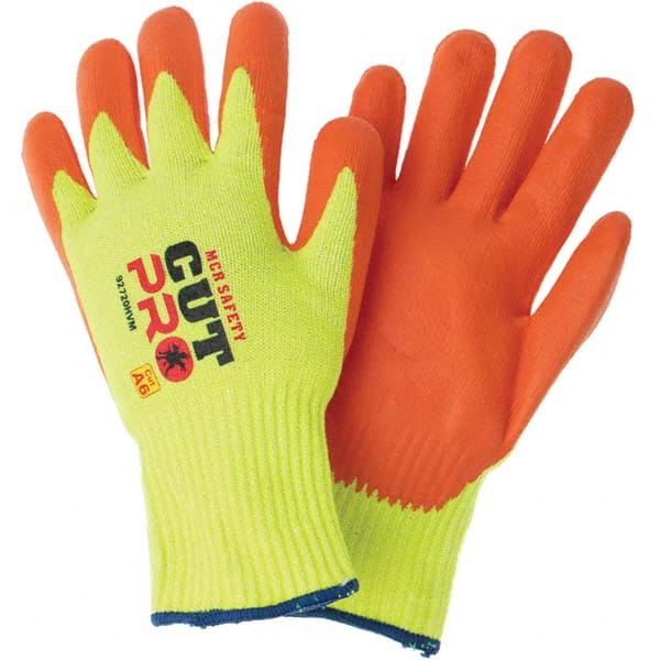 MCR Safety - Size M, ANSI Cut Lvl A6, Puncture Lvl 4, Abrasion Lvl 6, Nitrile Coated Synthetic Cut Resistant Gloves - Caliber Tooling