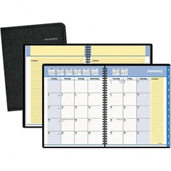 AT-A-GLANCE - 24 Sheet, 6-7/8 x 8-3/4", Monthly Planner - Black - Caliber Tooling