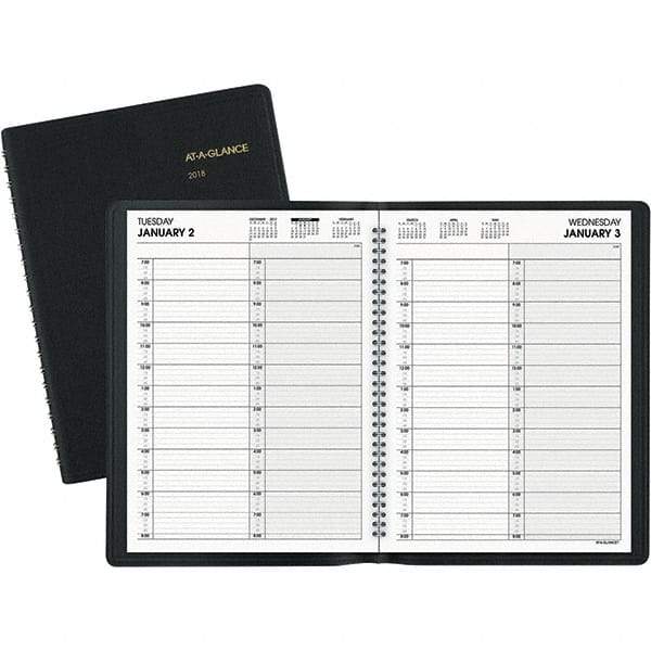 AT-A-GLANCE - 365 Sheet, 8 x 10-7/8", Appointment Book - Black - Caliber Tooling