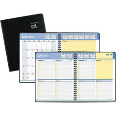 AT-A-GLANCE - 104 Sheet, 8 x 9-7/8", Weekly/Monthly Planner - Black - Caliber Tooling