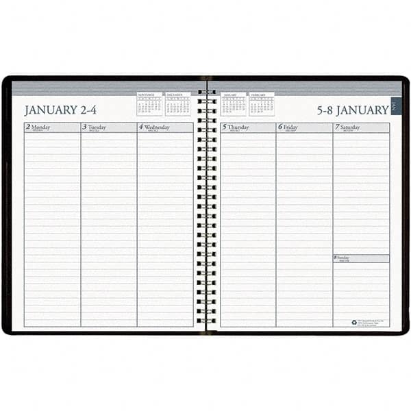 House of Doolittle - 104 Sheet, 6-7/8 x 8-3/4", Weekly Appointment Book - Black - Caliber Tooling