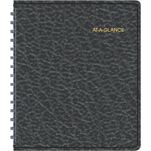 AT-A-GLANCE - 104 Sheet, 6-7/8 x 8-3/4", Weekly Appointment Book - Black - Caliber Tooling