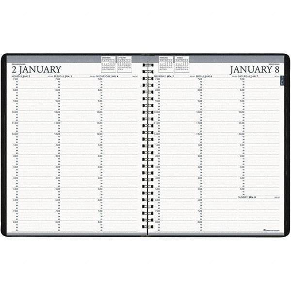 House of Doolittle - 224 Sheet, 8-1/2 x 11", Weekly Planner - Black - Caliber Tooling